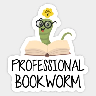 Professional Bookworm Sticker